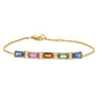1.77CT RAINBOW COLOR AND DIAMOND CHAIN BRACELET