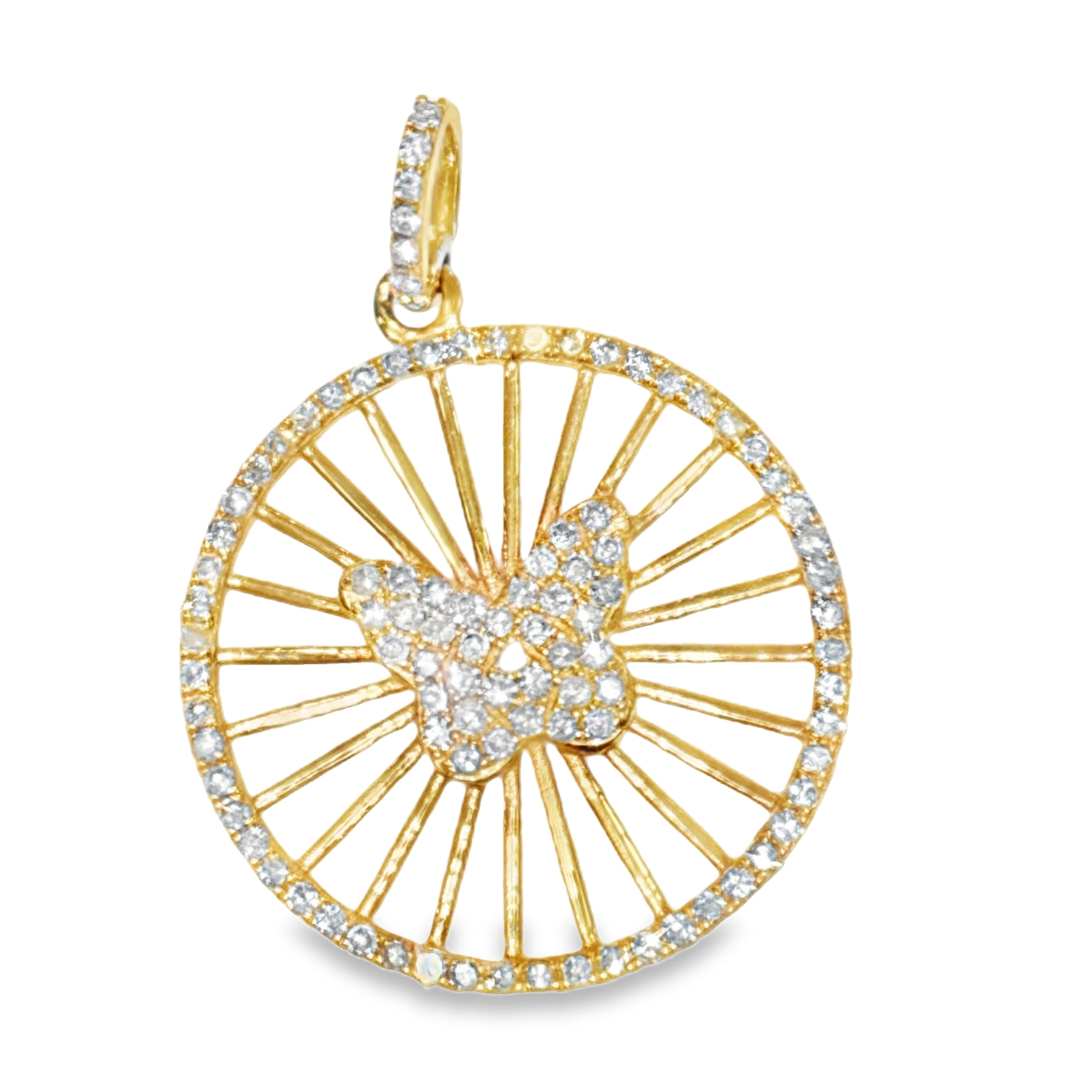 14k Yellow Gold Butterfly Charm