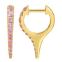 14k Yellow Gold Spike Huggie Earrings / Small