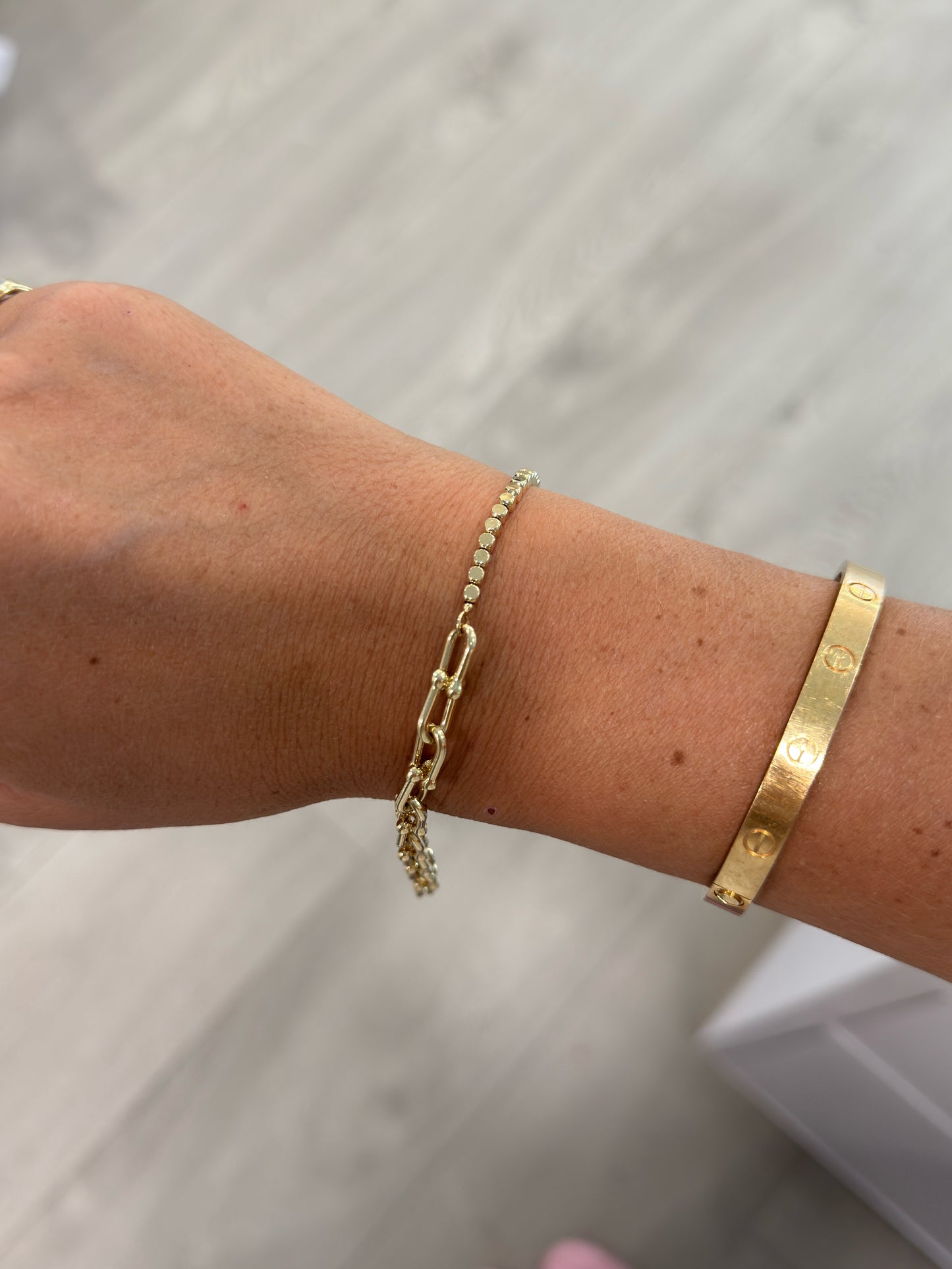 14k Half Tiffany Link Bracelet