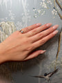 Pinky Pear and Round Lab Diamond Ring