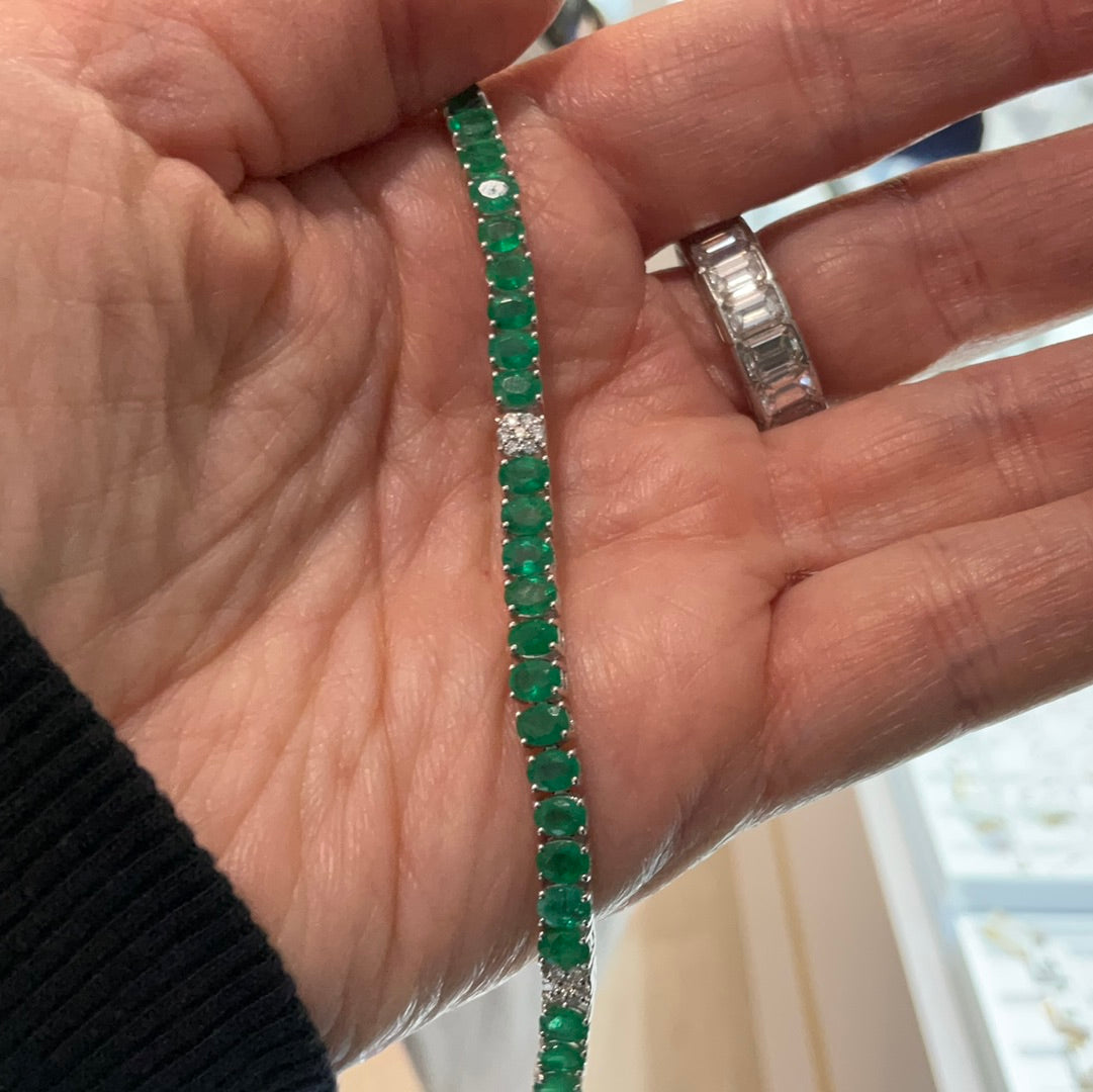 Emerald tennis bracelet