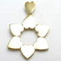 14kt Yellow Gold Star of David Heart Pendant