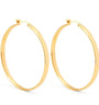 14k Yellow Gold Flat 3/4 Inch Hoop