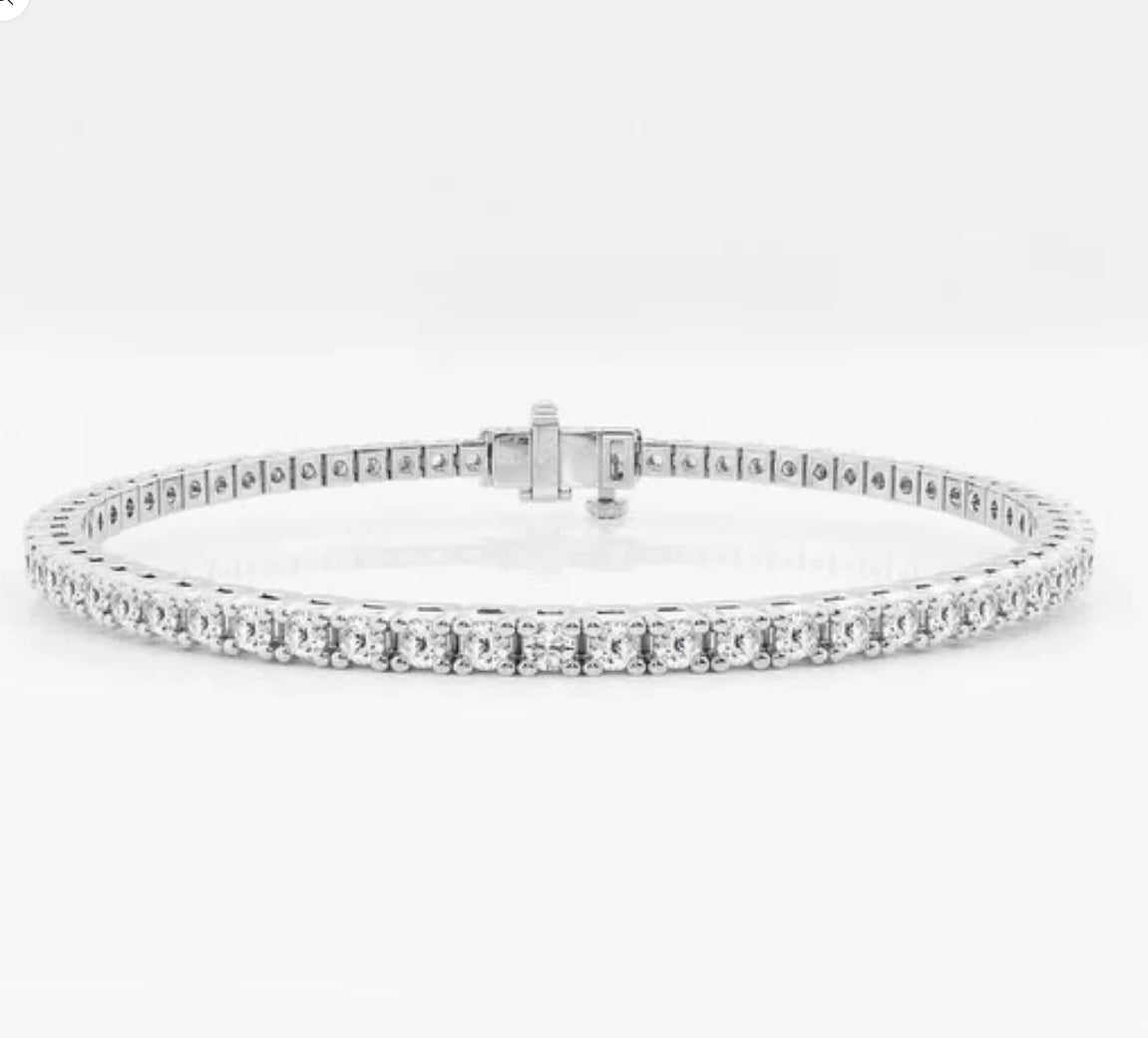 9.23ctw Lab Tennis Diamond Tennis Bracelet
