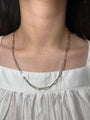 14K White Gold Paper Clip Necklace
