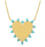 14k Yellow Gold Turquoise Necklace