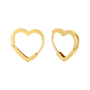 14k Small Heart Shaped Hoop Earrings