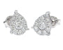 White Gold Stud Round Prong Diamond Earrings