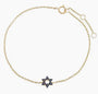 14k Sapphire Blue Star of David Bracelet