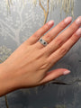 14k White Gold Diamond and Sapphire Ring