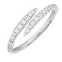 Pave Diamond Pointed Wrap Ring