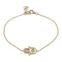 14k Yellow Gold Diamond Hamsa Bracelet