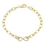 14k Yellow Gold Diamond Infinity Link Chain Bracelet