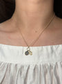 14K Yellow Gold Hamsa and Sapphire Evil Eye Necklace