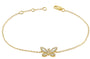 14k Gold Diamond Baguette Butterfly Bracelet