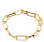 14k Yellow Gold Diamond Paper Link Bracelet