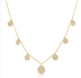 .68CT DIAMOND PAVE DISC STATION NECKLACE
