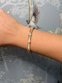 14K Yellow Gold Multi Shape and Color Tobogas Bangle