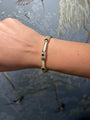 14K Yellow Gold Tobagas Bangle with Oynx and Diamond Accents