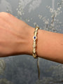 14K Yellow Gold Tobagas Bangle with Lapis