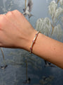 14K Yellow Gold Pink Sapphire and Diamond Bangle