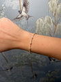 14K Yellow Gold Diamond Flower Bangle