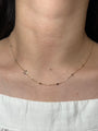 14k Sapphire Blue Star of David Necklace