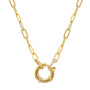 14k Yellow Gold Spring Clasp Link Chain Necklace