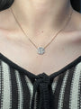 Flower Pendant on Paperclip Chain Necklace