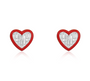 14k Gold Diamond Relly Heart Studs
