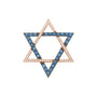 14k Large Magen David Sapphire and Diamond Charm