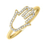 14k Yellow gold Hamsa Ring