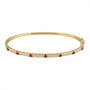 14k Yellow Gold Ruby Diamond Bangle