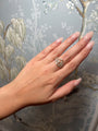 3 stack lab yellow gold diamond ring