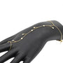 14k Yellow Gold Diamond By The Yard Hand Chain Bracelet