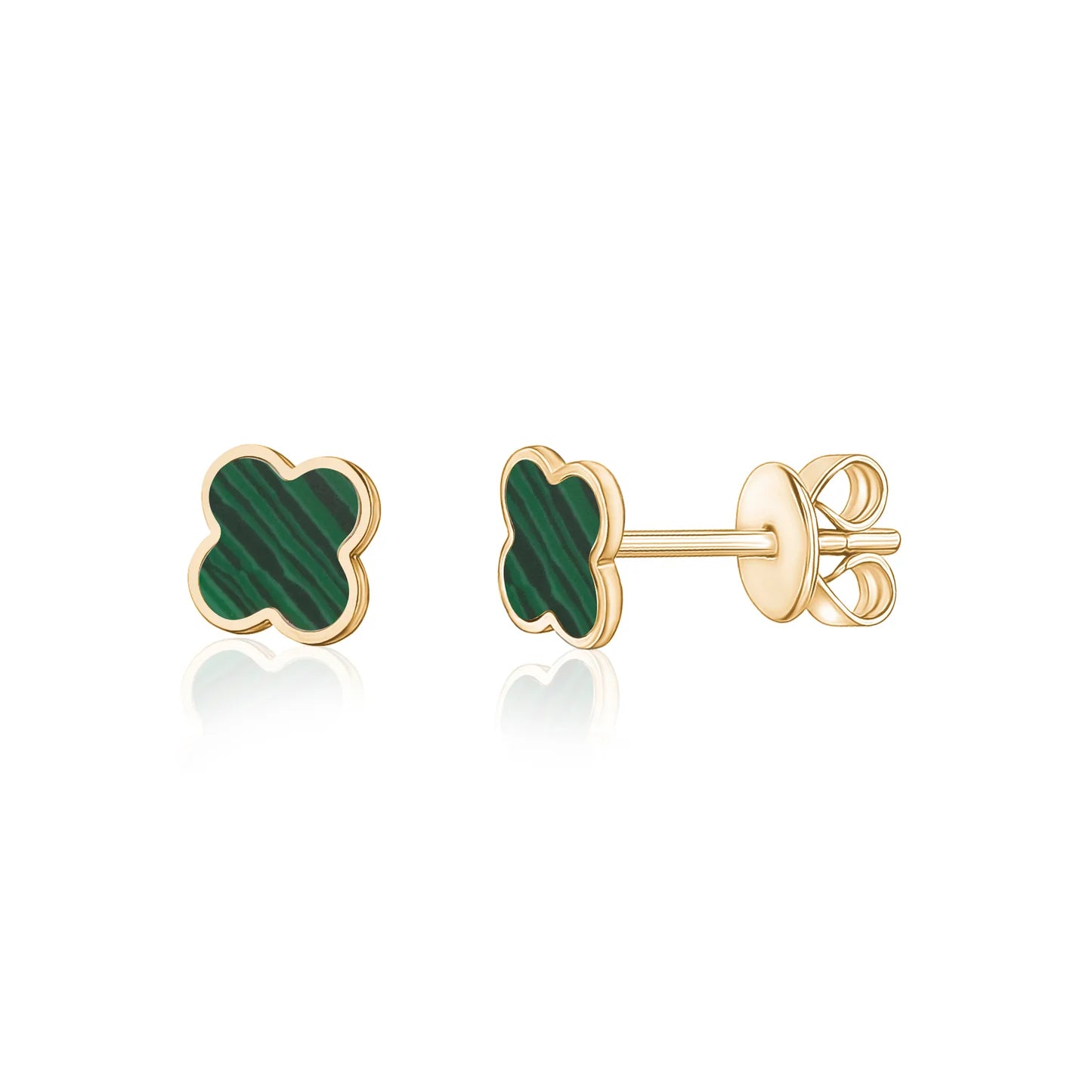 14k Gold Medium Remi Clover Studs