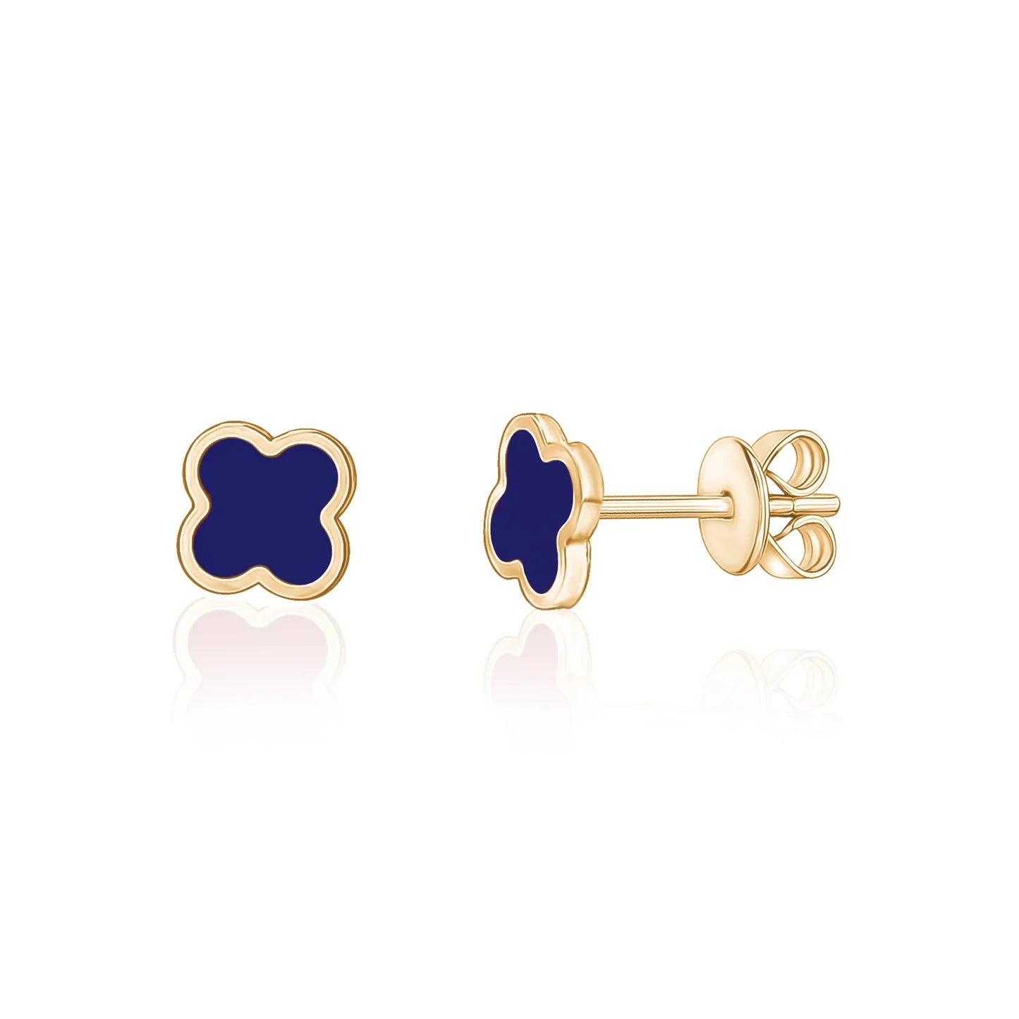 14k Gold Medium Remi Clover Studs