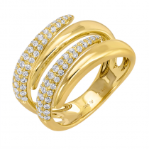 14k Yellow Gold Wrap Diamond Ring
