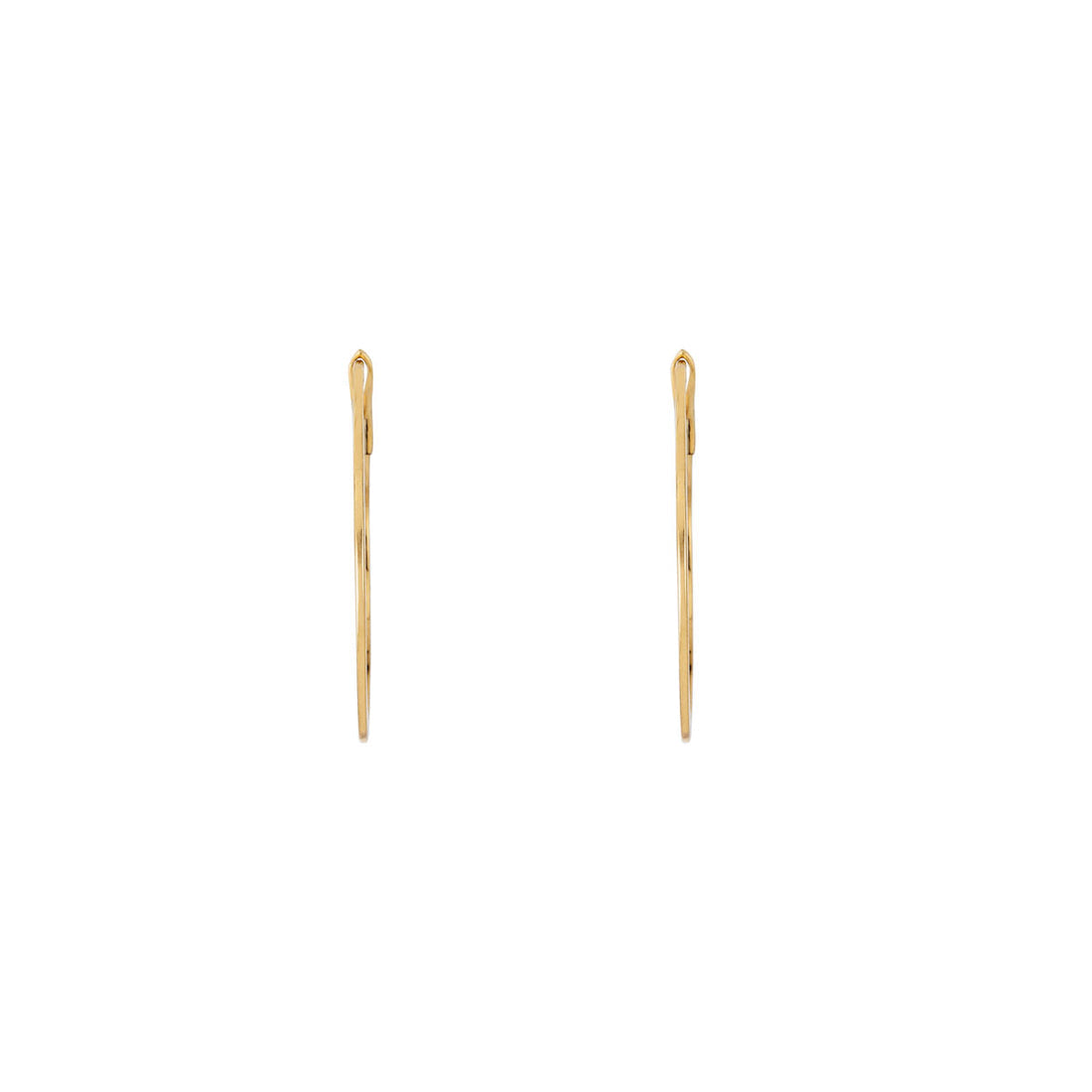 14k Yellow Gold 1 1/4 Thin Hoop
