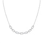 14k White Gold Diamond Link Chain Necklace