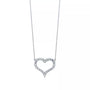 14K Lab Diamond Medium Heart Pendant