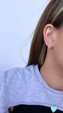 14k White Gold Lightning Stud