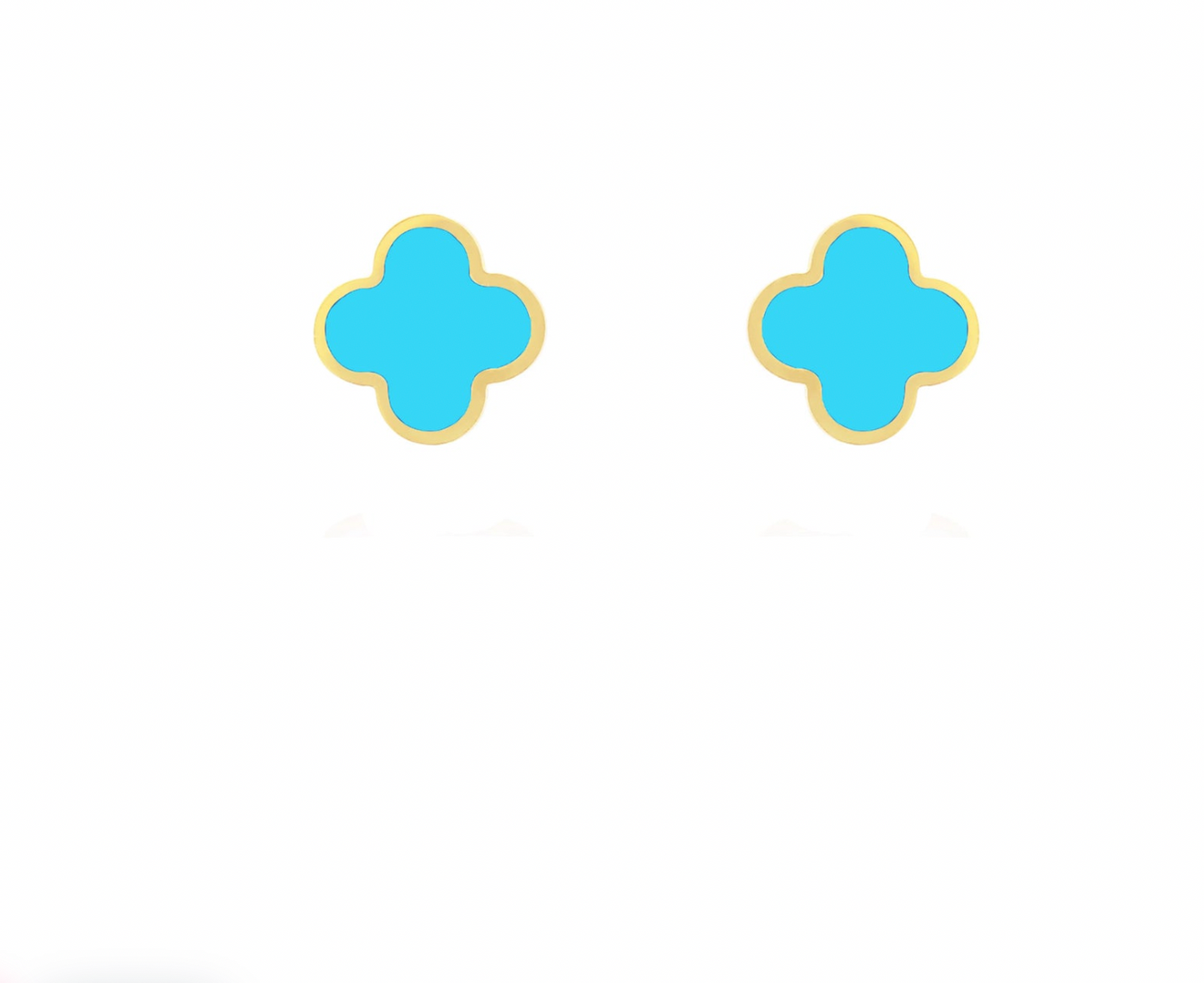 14k Gold Large Remi Clover Studs