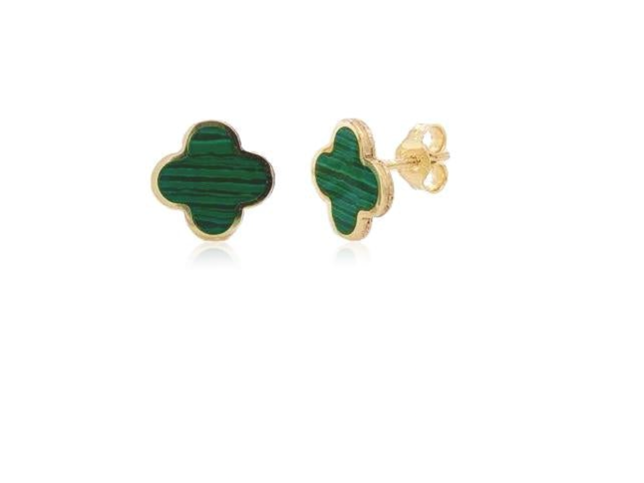14k Gold Large Remi Clover Studs