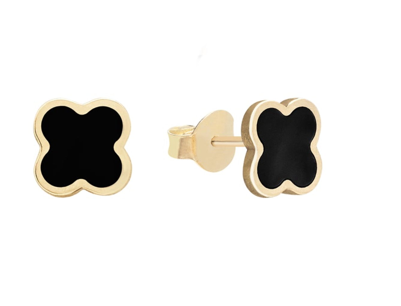 14k Gold Medium Remi Clover Studs