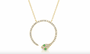 14k Gold Diamond Circle Snake Necklace