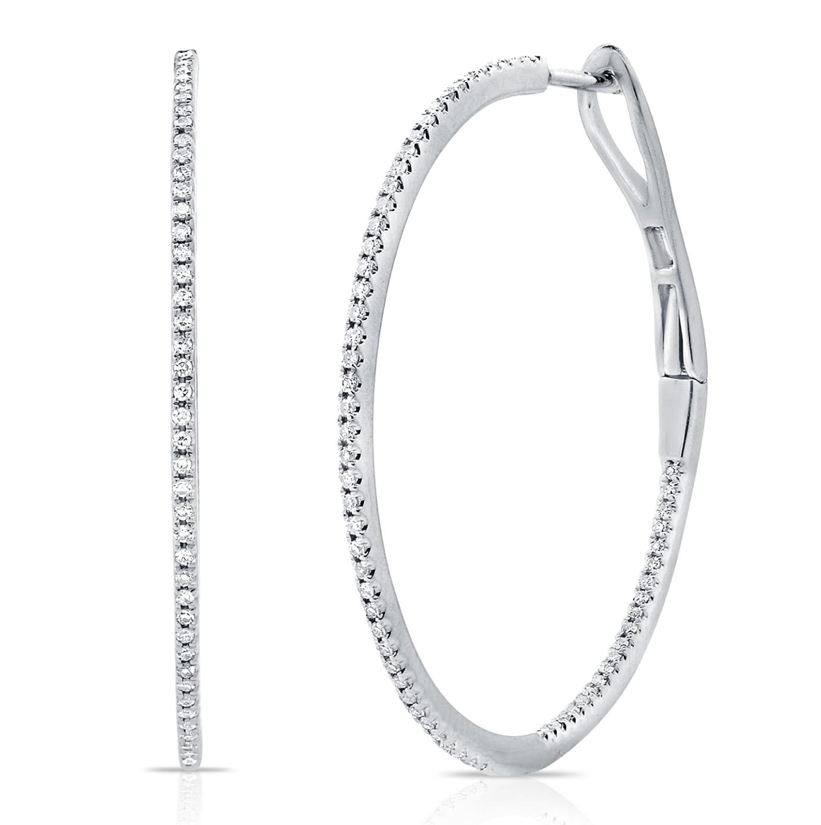 14k Gold Diamond Yakira Hoops