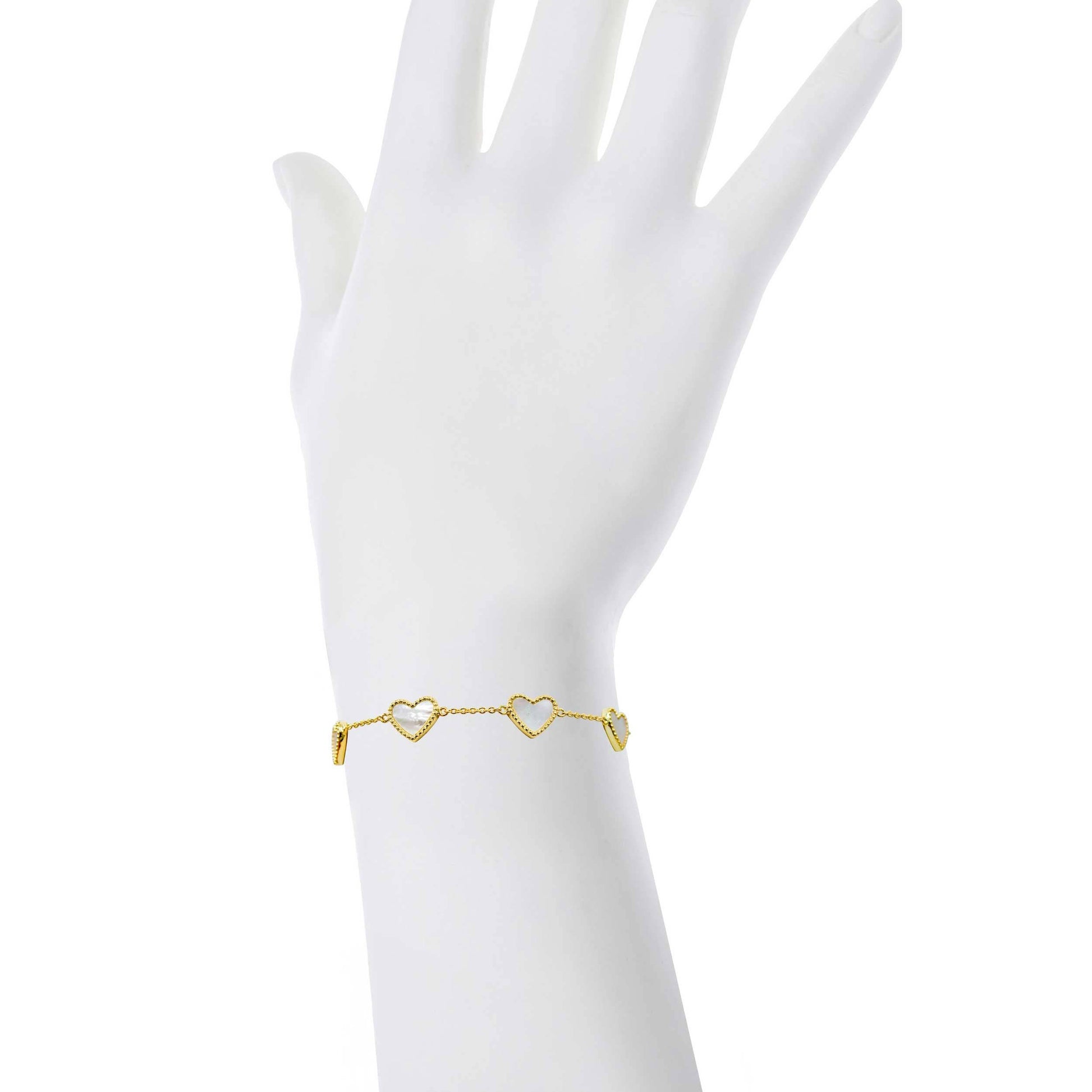 Mother of Pearl Heart Bracelet