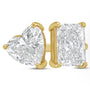 14k Yellow Gold 2 Lab Diamond Stone Ring